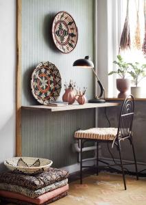 Sittdyna Randig Offwhite/Honung 45x45cm Madam Stoltz