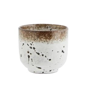 Madam Stoltz Kopp Stengods 8cm Vit/Brun 6-Pack