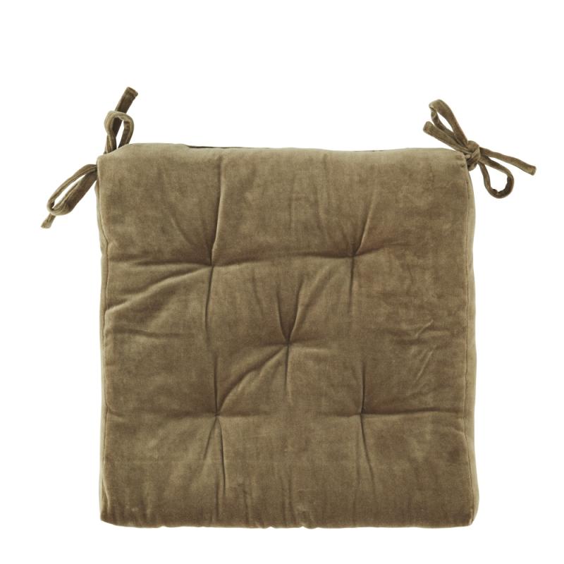 Madam Stoltz Sittdyna Sammet Grön 45x45cm at lavanille