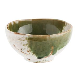 Skål Stengods Vit/Grön Madam Stoltz 4-Pack