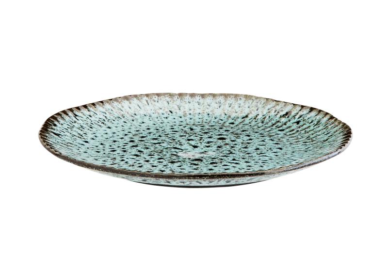 Madam Stoltz Tallrik Stengods 27cm Petrol 6-Pack at lavanille