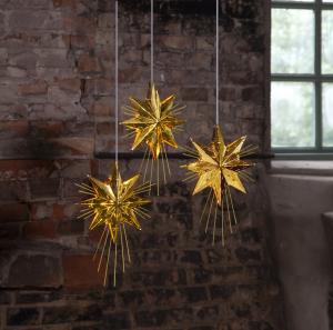 Star Trading Metallstjärna Mini Lux Mässing 36cm