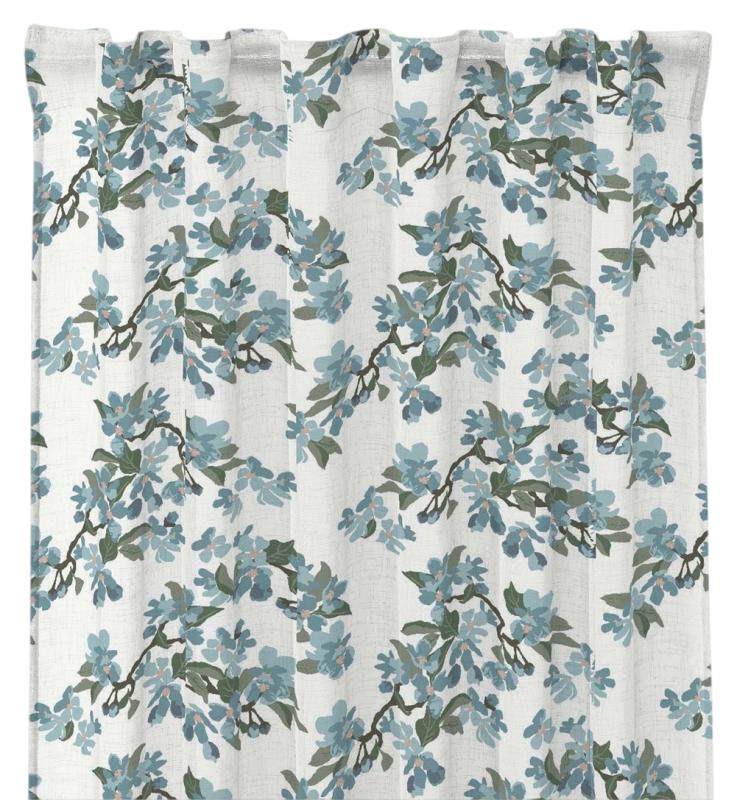Blå Gardin 2-Pack Redlunds Elsie 140x250cm at lavanille