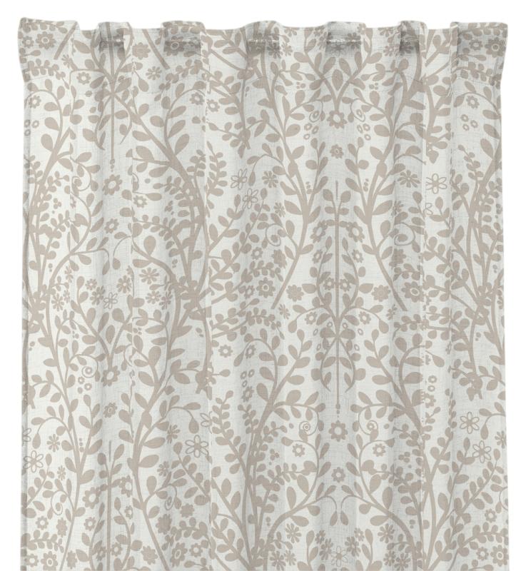 Mönstrad Gardin Linnebeige Redlunds Hedda 2-Pack 140x250cm at lavanille