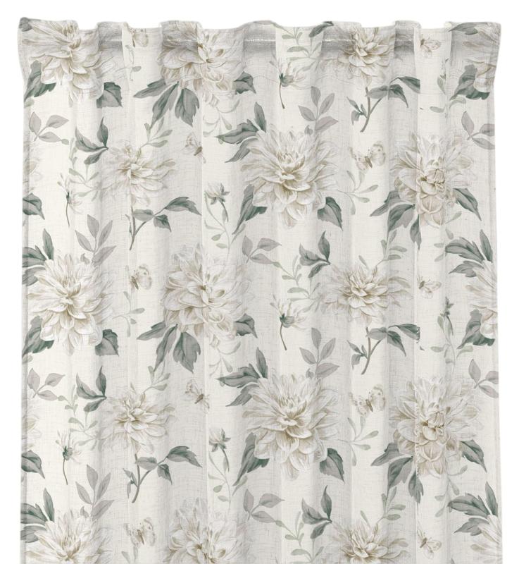 Mönstrad Gardin Linnebeige Redlunds Nadia 2-Pack 140x250cm at lavanille