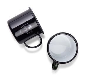 Morberg By Orrefors Hunting Emaljerad Metallmugg Svart