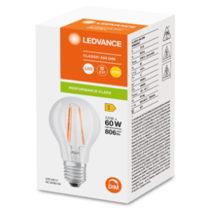 LED-Lampa E27 7W (60W) Dimbar Klar Ledvance