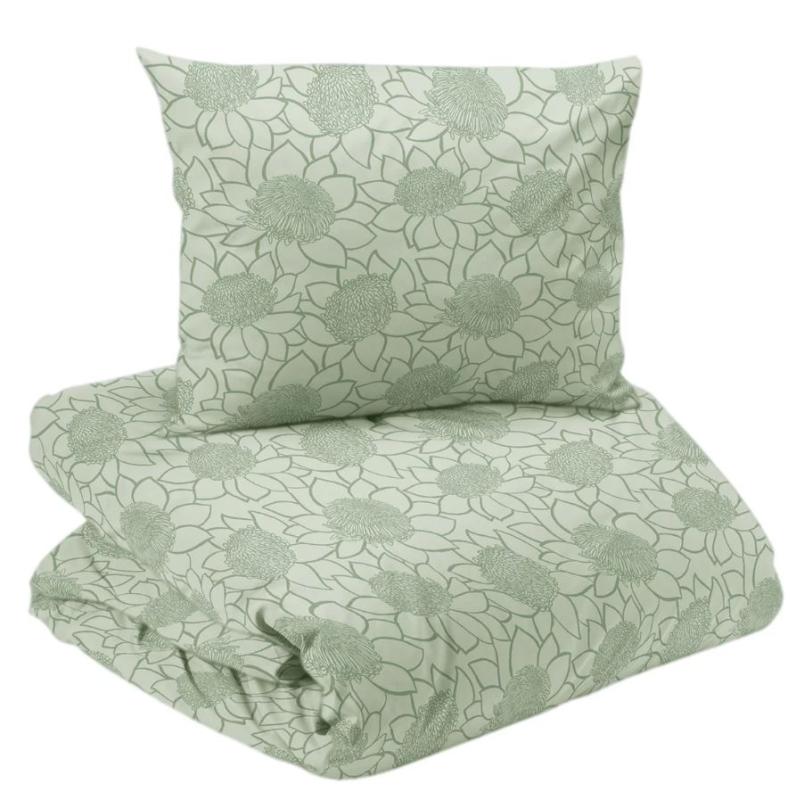 Satin Påslakan Grön Nina Royal Billie 150x210cm at lavanille