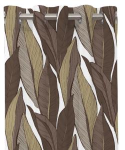 Öljettgardin Beige 2-Pack Nina Royal Blad 120x240cm