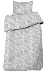 Blommigt Påslakanset Grå 150x210cm Nina Royal