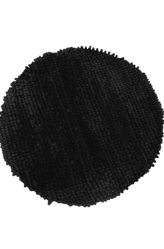 Nina Royal Carat Badrumsmatta Rund 70cm Svart at lavanille
