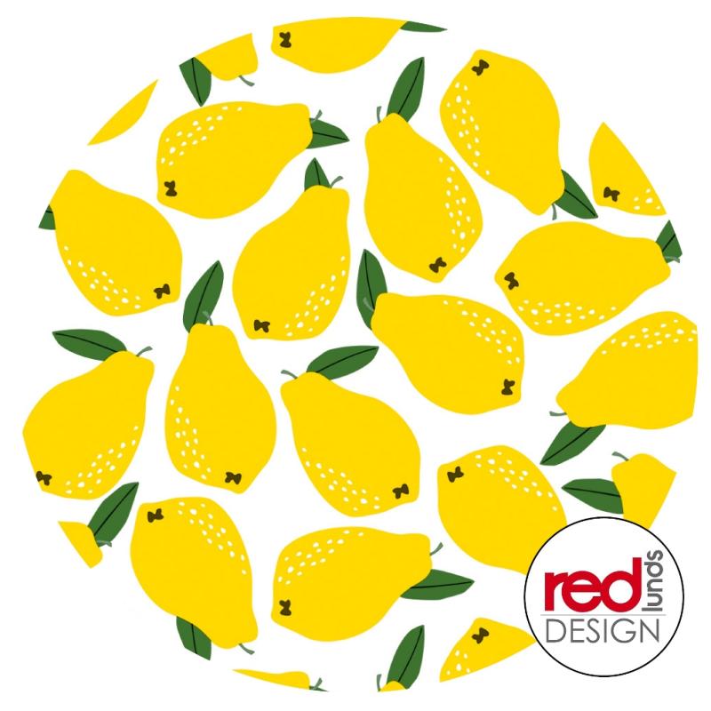 Rund Vaxduk Gul Citron Nina Royal 140cm at lavanille