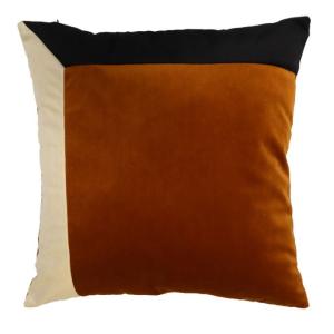 Nina Royal Corner Kuddfodral Sammet 45x45cm Cognac