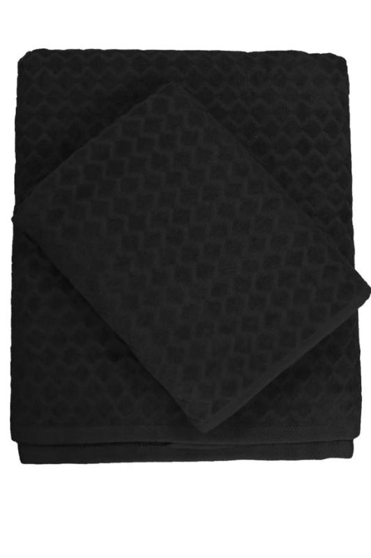 Nina Royal Diamond Badlakan 90x150cm Svart at lavanille