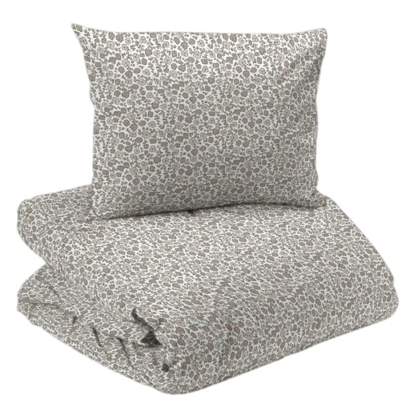 Blommigt Påslakan Beige/Grön Nina Royal Ester 150x210cm at lavanille