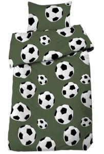 Påslakanset Barn Fotboll Grön 150x210cm Nina Royal