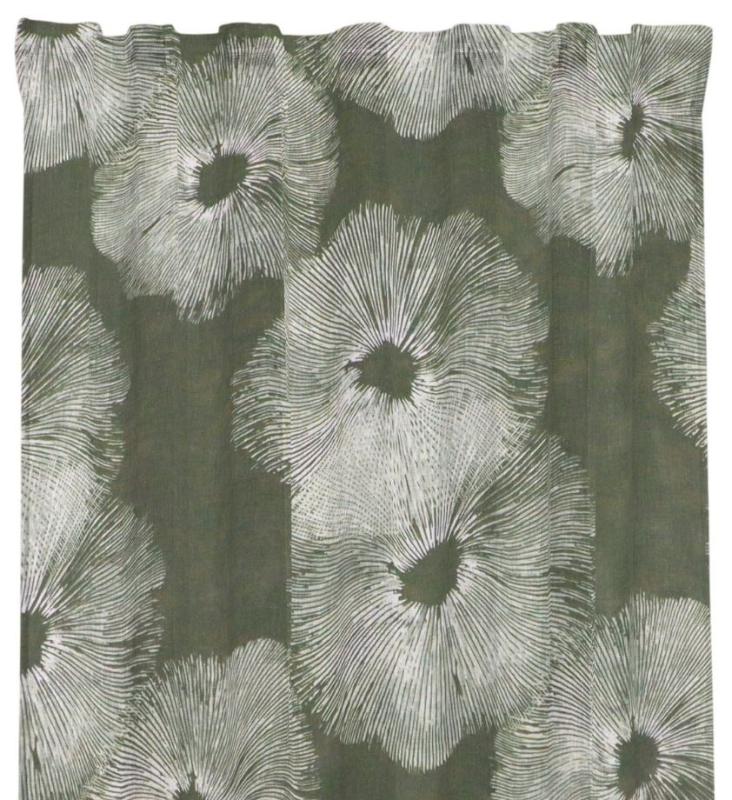 Gardin Olivgrön 2-Pack Nina Royal Fungus 140x250cm at lavanille