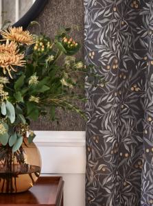 Öljettgardin Grå/Gul 2-Pack Nina Royal Grim 120x240cm