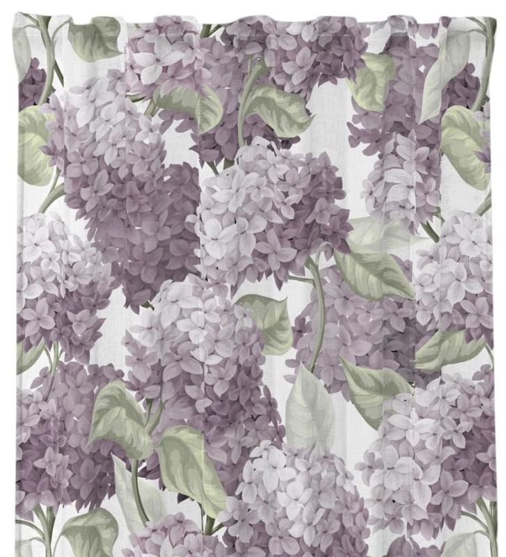Nina Royal Hortensia Gardin Lila 2-Pack 140x250cm at lavanille