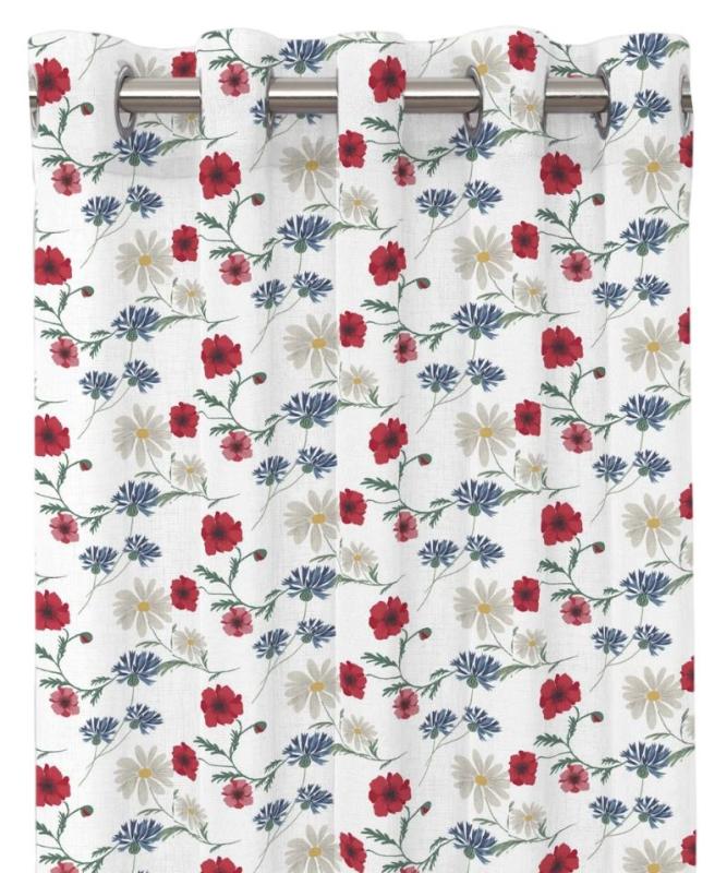Nina Royal Jenny Öljettlängder Röd 2-Pack 135x240cm at lavanille