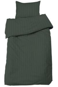 Satin Påslakanset Mörkgrön Mirage 150x210cm Nina Royal