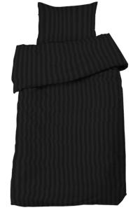 Satin Påslakanset Mirage Svart 150x210cm Nina Royal