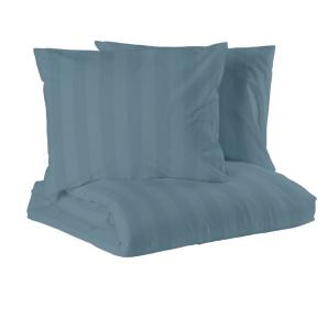 Satin Påslakanset Dubbeltäcke Mirage Blå 220x210cm Nina Royal