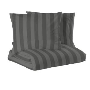 Satin Påslakanset Dubbeltäcke Mirage Mörkgrå 220x210cm Nina Royal