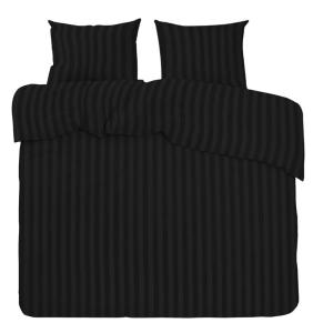Satin Påslakanset Dubbeltäcke Mirage Svart 220x210cm Nina Royal