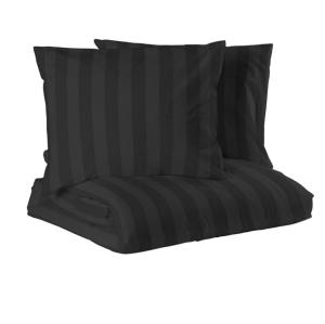 Satin Påslakanset Dubbeltäcke Mirage Svart 220x210cm Nina Royal