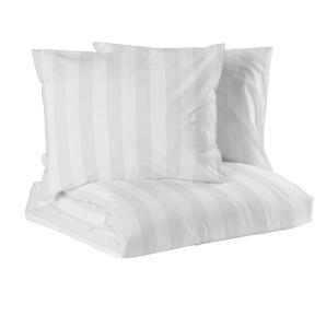 Satin Påslakanset Dubbeltäcke Mirage Vit 220x210cm Nina Royal