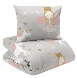 Påslakanset Barn Grå Nina Royal Nellie 150x210cm