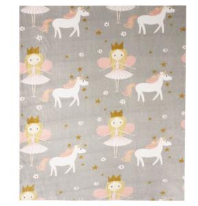 Nina Royal Nellie Pläd 130x150cm Grå