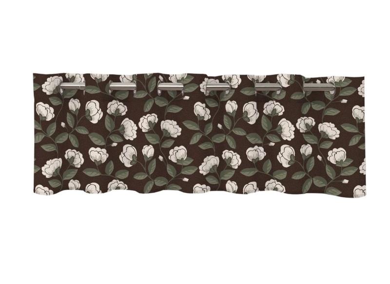 Brun/Vit Gardinkappa Öljett Nina Royal Othelia 50x250cm at lavanille