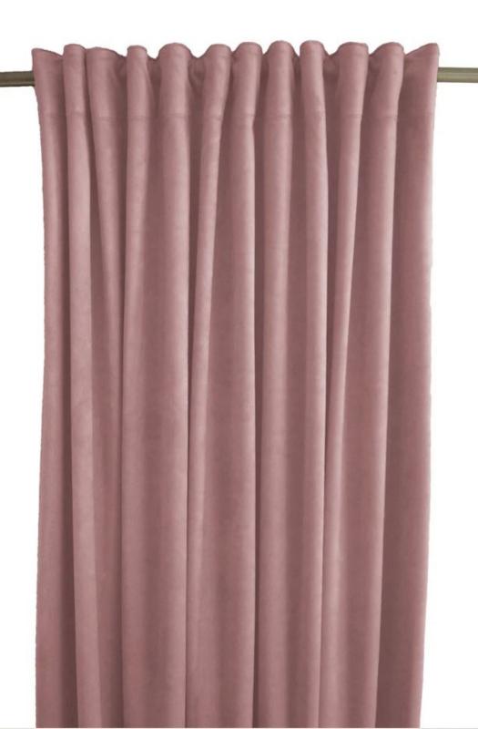 Sammetsgardin Nina Royal Rosa 140x300cm at lavanille