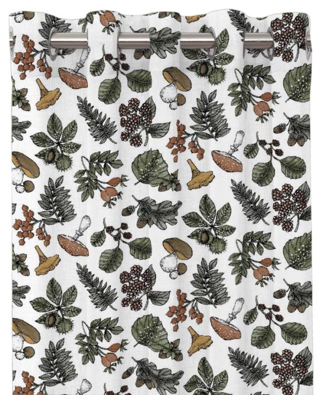 Nina Royal Skogen Öljettlängder Vit 2-Pack 120x240cm at lavanille