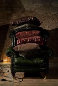 Nina Royal Zander Kuddfodral Sammet Nougat 50x50cm