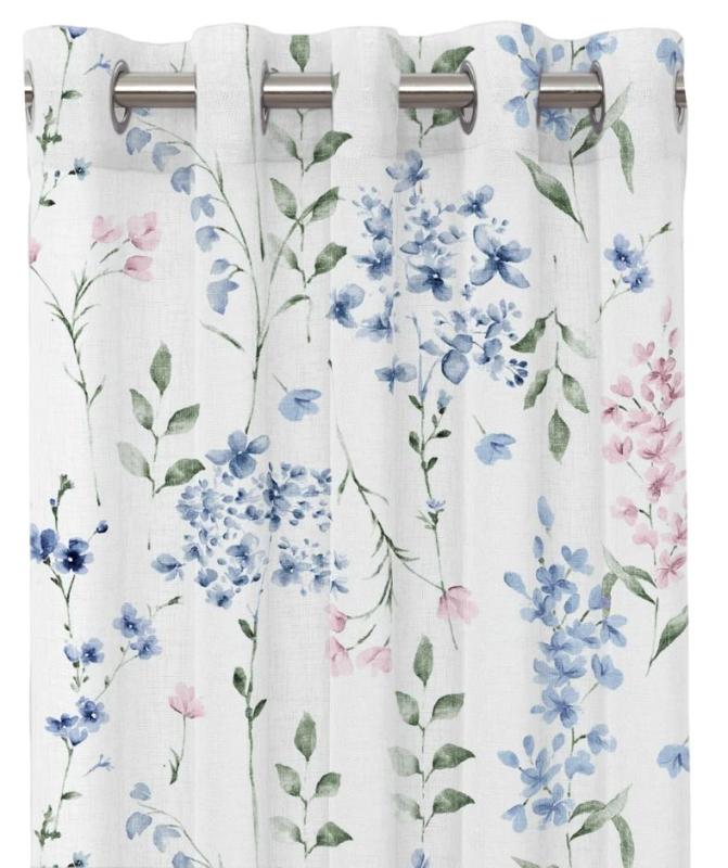 Öljettgardin Blå Redlunds Jennifer 2-Pack 140x240cm at lavanille
