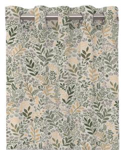 Öljettgardin Hage Gul/Grön 2-Pack 120x240cm Redlunds