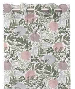 Öljettgardin Blommig Redlunds Garden Rosa 2-Pack 140x240cm