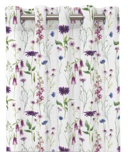 Öljettgardin Blommig Redlunds Sweet Lila 2-Pack 137x240cm