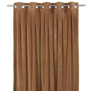 Öljettgardin Sammet Fondaco Esther Cognac 135x250cm 2-pack