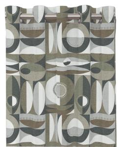 Öljettgardin Tord Brun/Grön 2-Pack 120x240cm Redlunds