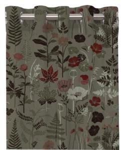 Öljettgardin Trädgård Khaki 2-Pack 140x240cm Redlunds