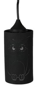 Fönsterlampa Svart Oriva Ugglan 8cm
