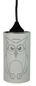 Fönsterlampa Vit Oriva Ugglan 8cm