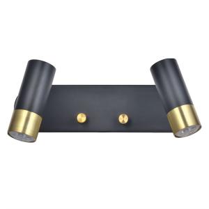 Vägglampa Dimbar Mini Svart/Mässing 2xGU10 Oriva