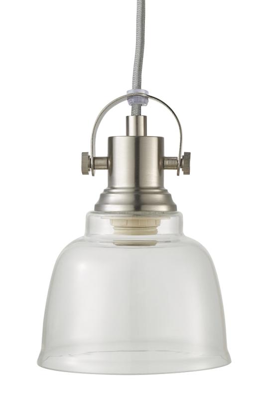 Fönsterlampa Glas Satin Nickel/Klar Oriva Loke 17cm at lavanille