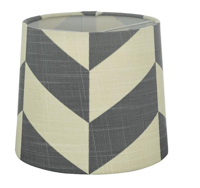 Oriva Herringbone Lampskärm Grå/Vit 16cm at lavanille