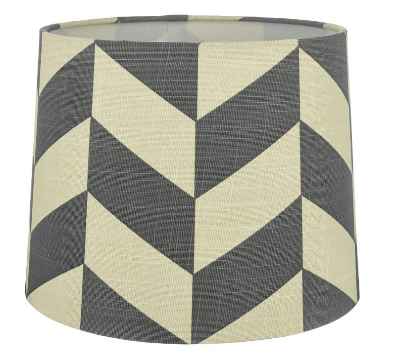 Oriva Herringbone Lampskärm Grå/Vit 25cm at lavanille